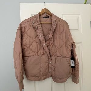 Black Tape quilted pink bomber
